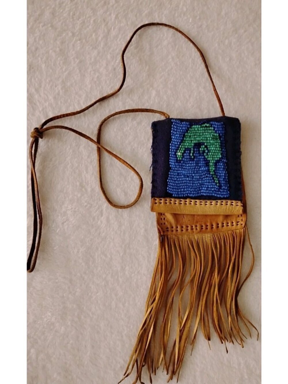 Womens Small Leather Fringed Crossbody Purse Satchel Shoulder Beaded Lizard Fest